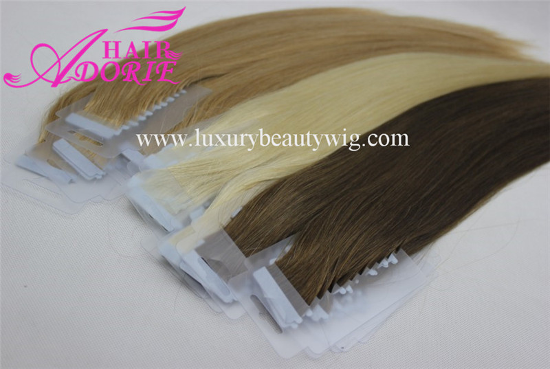 Large Stock Various Colors  Human Hair Tape Hair Extension
