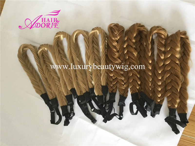 Blonde synthetic braid hair accessories