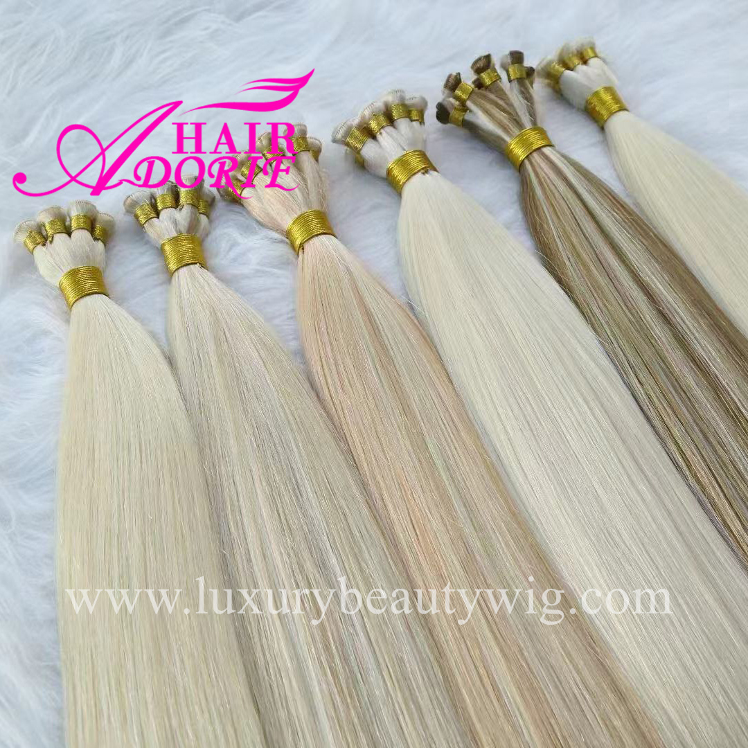 Russian Invisible New Hand Tied Weft Hair Extension Genius Weft Hair