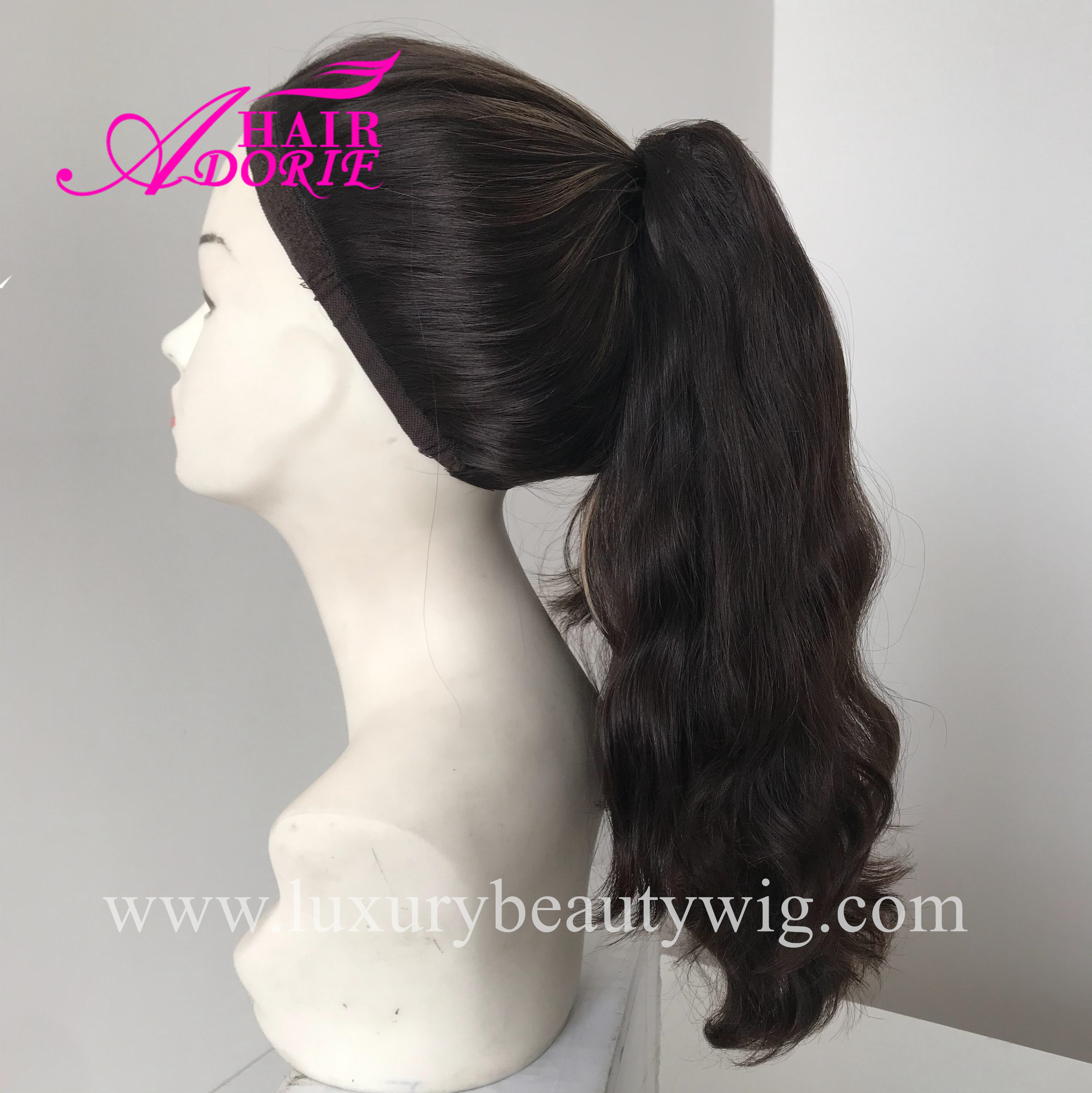 European Hair Body Wave Clipin Ponytail for Beauty Lady