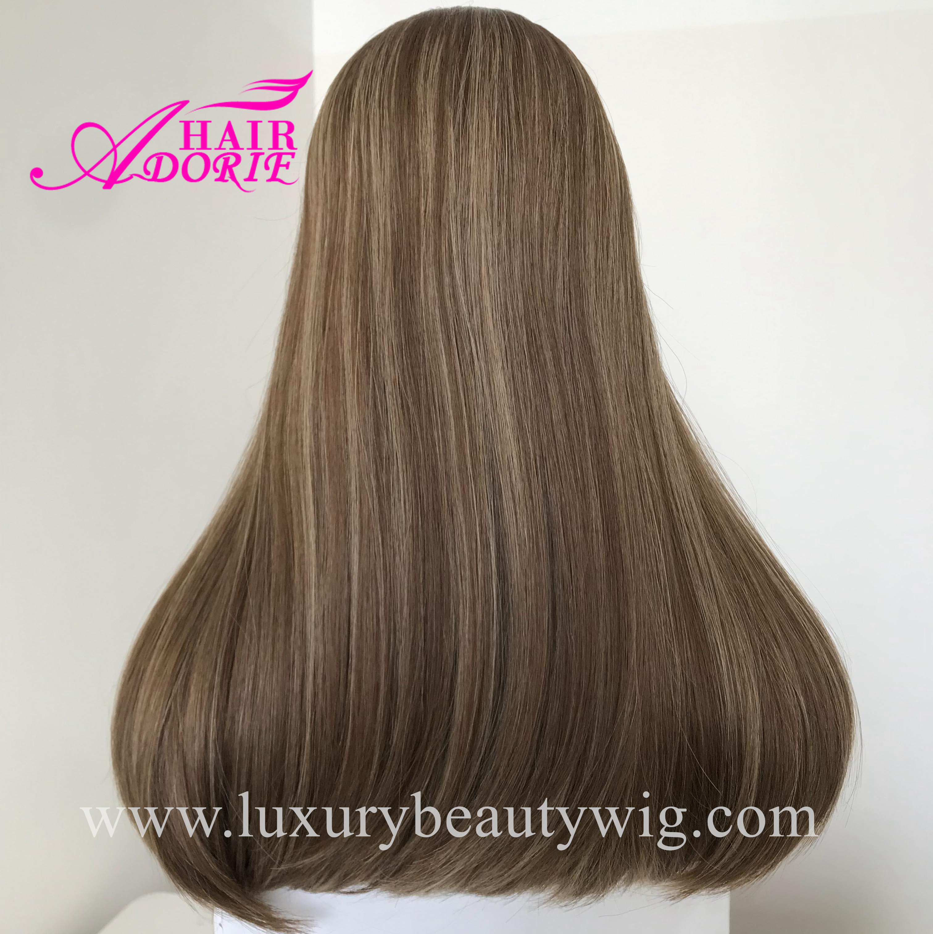 18inch 8/14# blonde highlight jewish wig 