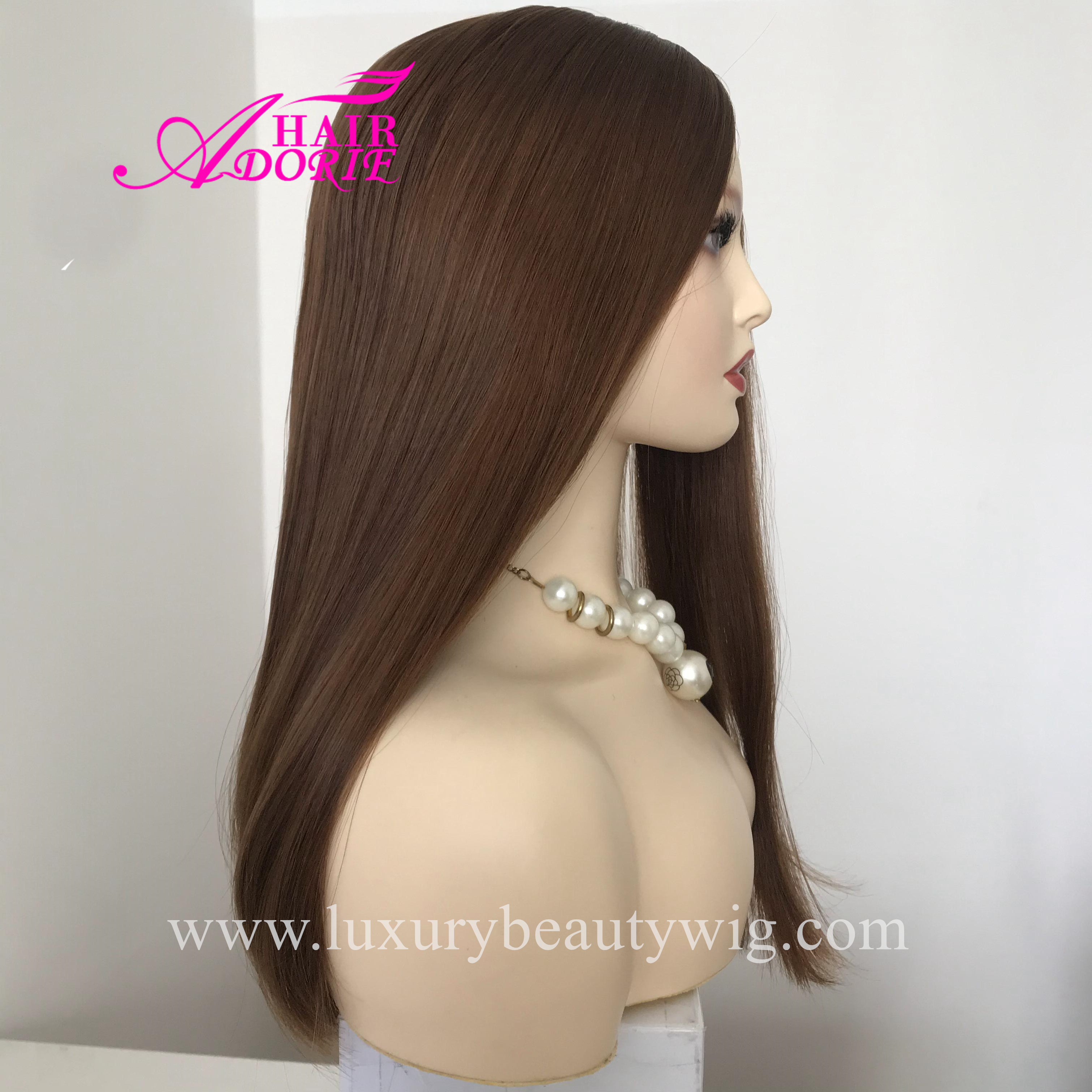 18'' 32# No Layer Straight Brazilian Hair Kosher Jewish Wig