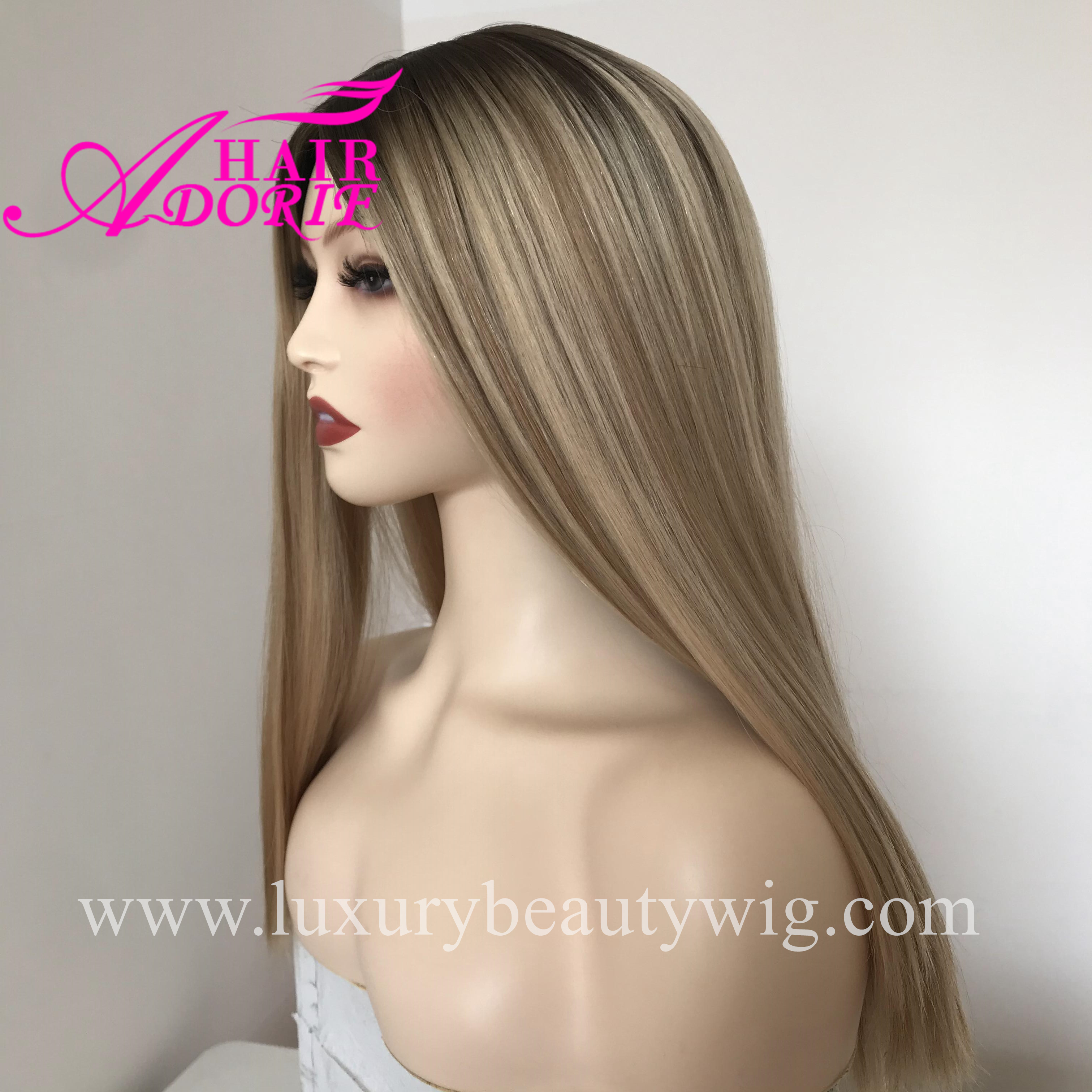 22inch noa# Blonde European Human Hair Kosher Wig