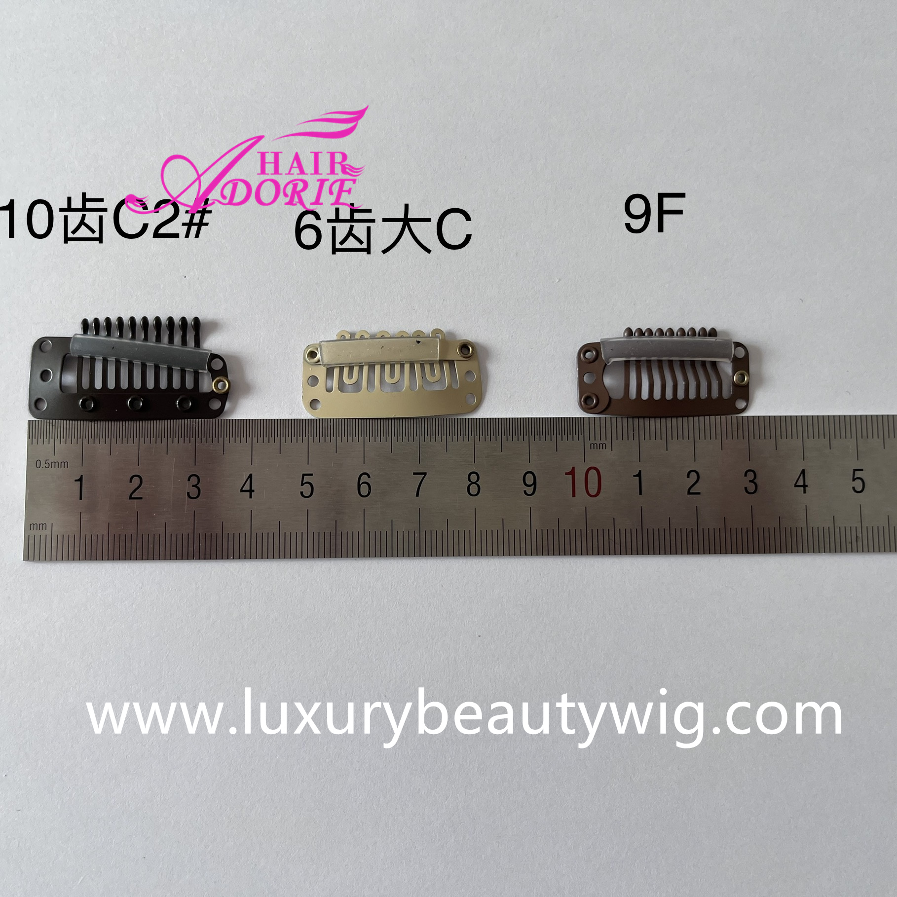 Hair Accessories Clips and Combes in Different Size for Jewish Kosher Wigs