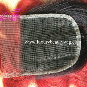 1b/red bady wavy  lace closure