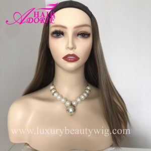 Beauty girl HatFall Wig Medium Highlights Color Kosher Wig