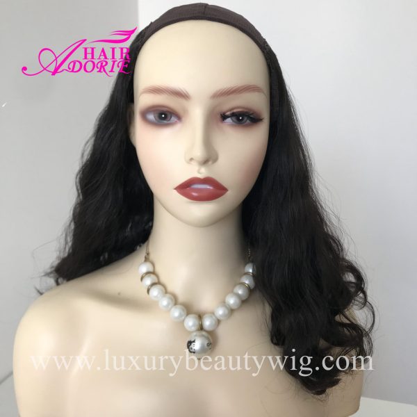 Machine Made Human Hair Hat Fall Kosher Wigs