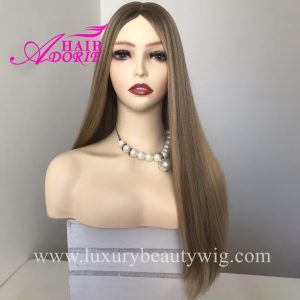 Ombre Color Straight Long Mongolian Jewish Wig